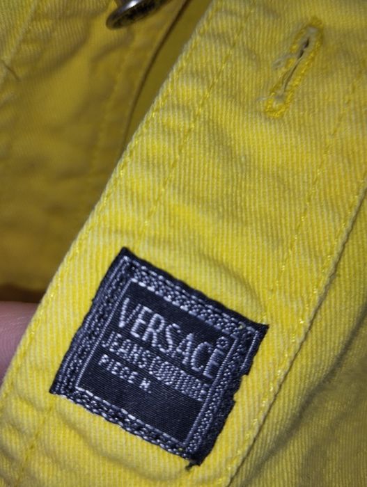Unikatowa vintage żółta koszula dżinsowa Versace jeans couture XL