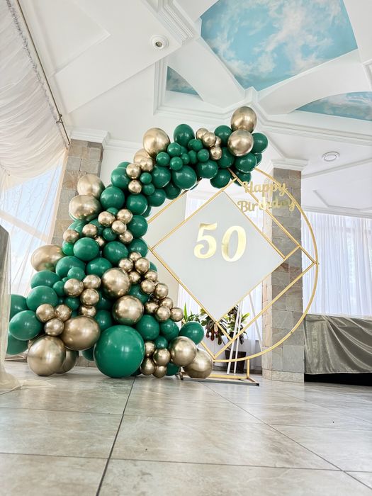 Гелеві та повітряні кульки, оформлення фотозон, коробки - сюрпризи