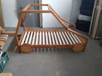 Łóżko dziecięce 160 cm x 80 cm, nowe, drewniane, samochodzik !!!