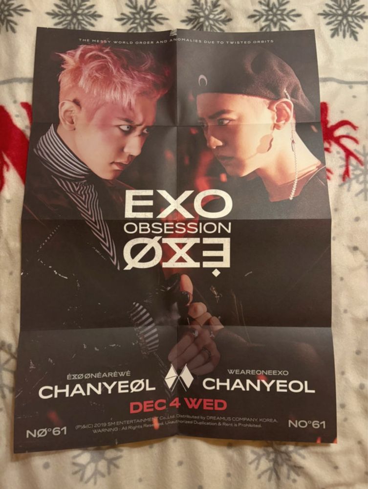 EXO Obsession version Chanyeol official folded poster.