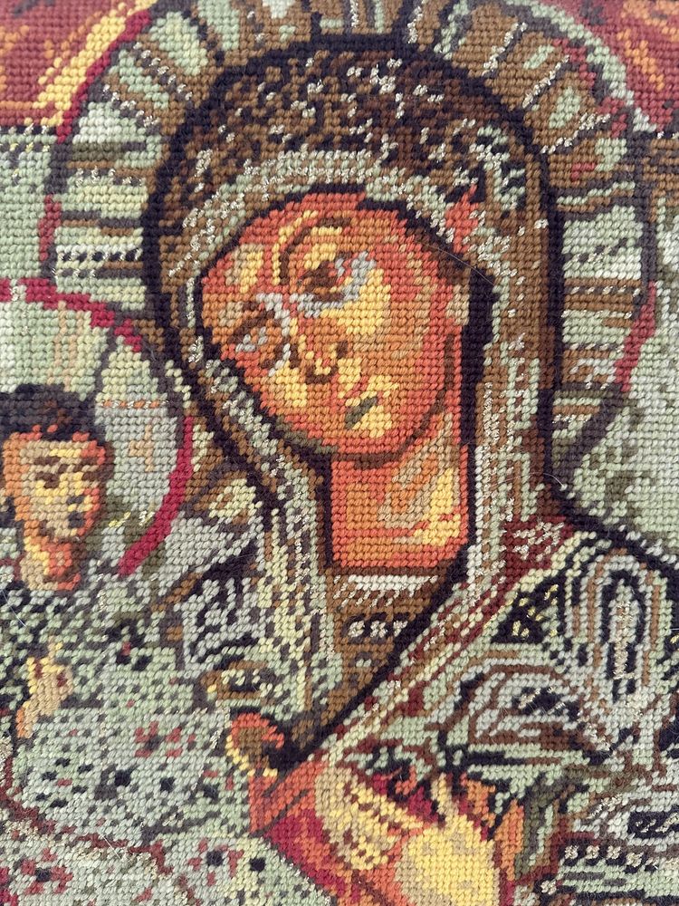Obraz Matka Boska Maryja haftowany krzyżykowo wyszywany