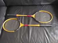 Conjunto de raquetes de badminton, em madeira
