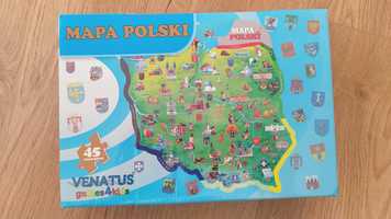 Puzzle Mapa Polski 45 elementów