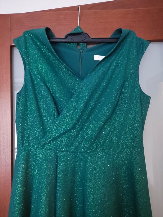 Sukienka maxi butelkowa zieleń