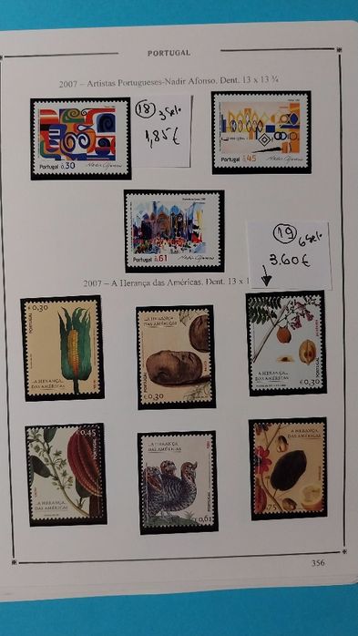Selos de Portugal Novos c/Goma.Ano 2007. Ref. 2-16/10