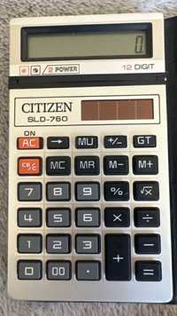 Kultowy kalkulator Citizen SLD-760 JAPAN solar solarny nowy PRL