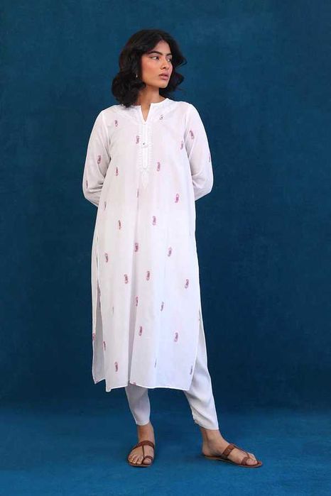 Długa tunika biała 3XL 46 bawełna sukienka orientalna orient boho