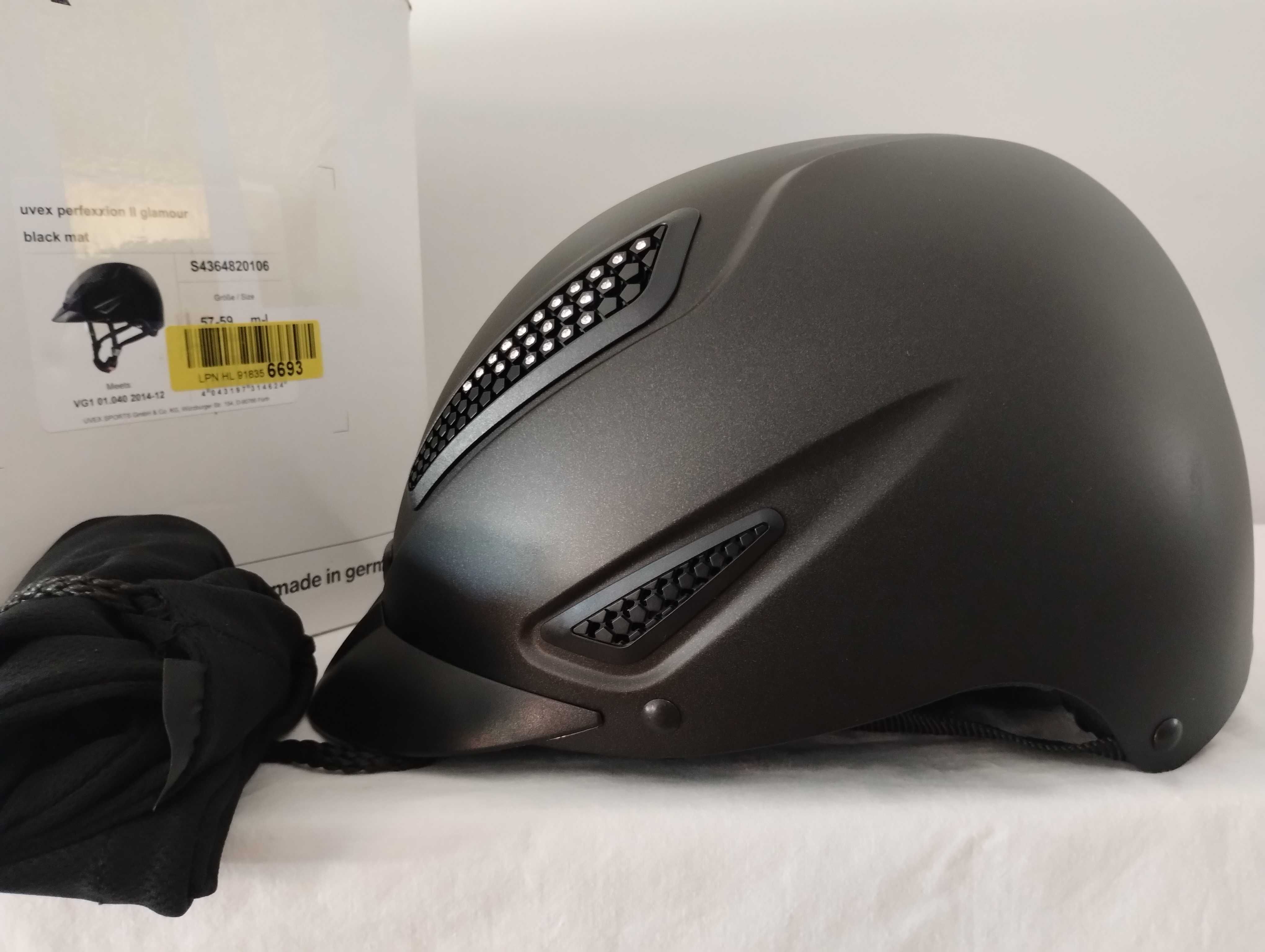 Kask jeździecki toczek Uvex Perfexxion II Glamour Black M/L 57-59cm