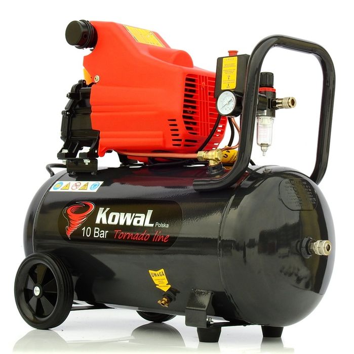 Profesjonalny 12bar Kompresor 50l Olejowy Tłokowy Sprężarka Pompa Powi