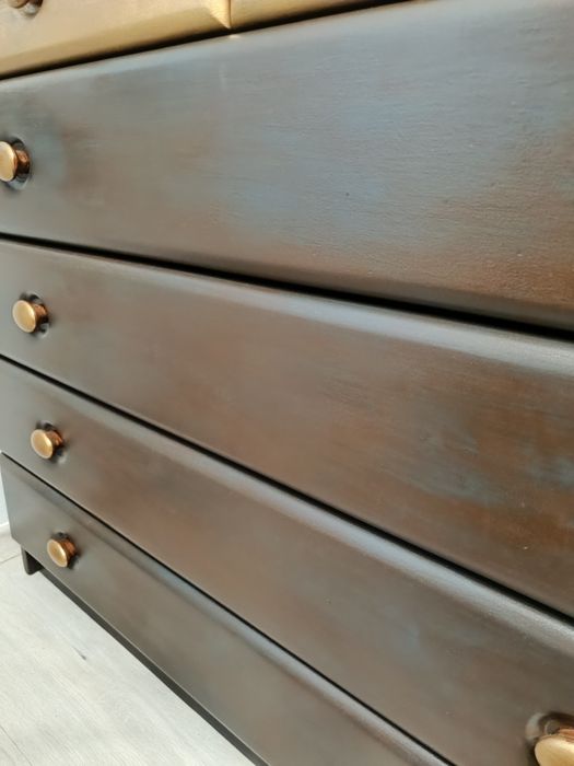 Komoda, szafka PRL drewniana z szufladami po renowacji