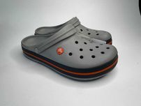Crocs Crocband Light Grey/Navy Крокси M8/W10 40-41 р Уцінка! №10131