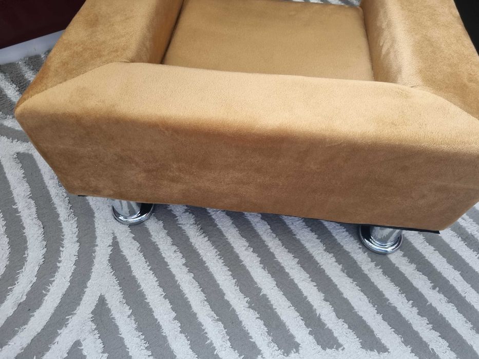 Legowisko dla psa, brązowe, 50x40x26,5 cm, aksami.Nowe!