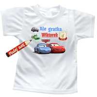 T- shirt na 4 Urodziny BING, Psi Patrol, Cars + imię 110 cm WZORY!
