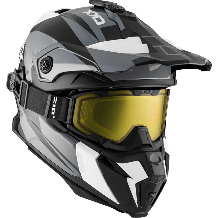 Kask CKX Titan Czarno-biały Enduro/ATV Skuter śnieżny