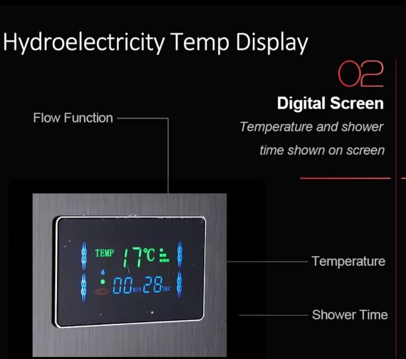 Світлодіодна душова панель Tower System / Душова колона РК-дисплей