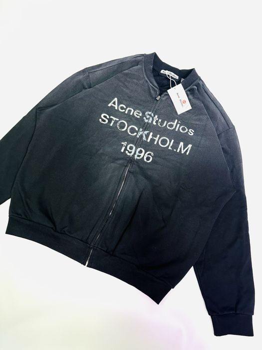 Бомбер худі Acne Studios bomber hoodie washed black balenciaga erd L