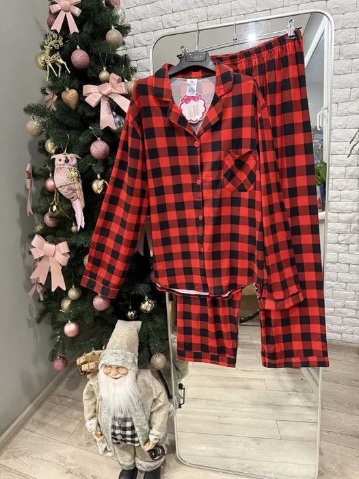 Парні піжами в клітинку.Парная пижама в клетку