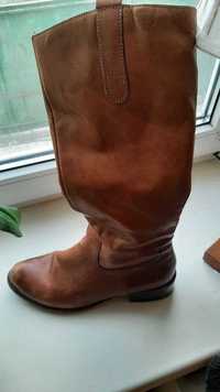 Шкіряні чоботи жіночі Caprice коричневі ковбой оригінал 39-40, 26 см