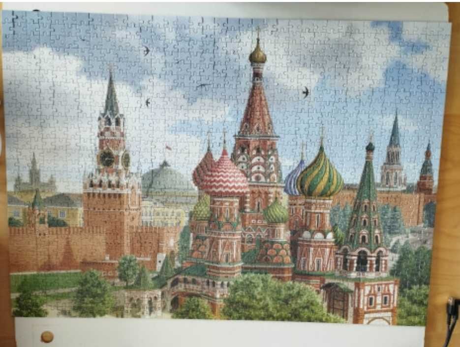 Puzzle 4x1000 WHSmith (3 kompletne, 1 z 1 brakiem)