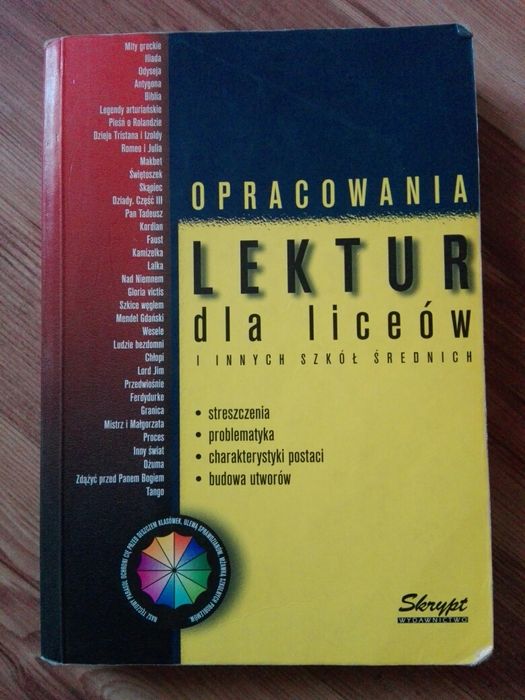 Opracowania lektur dla liceów