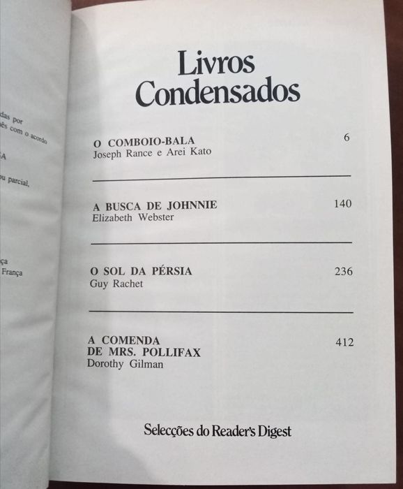 Selecções do Livro - (livros condensados) - 4 obras / 1 volume