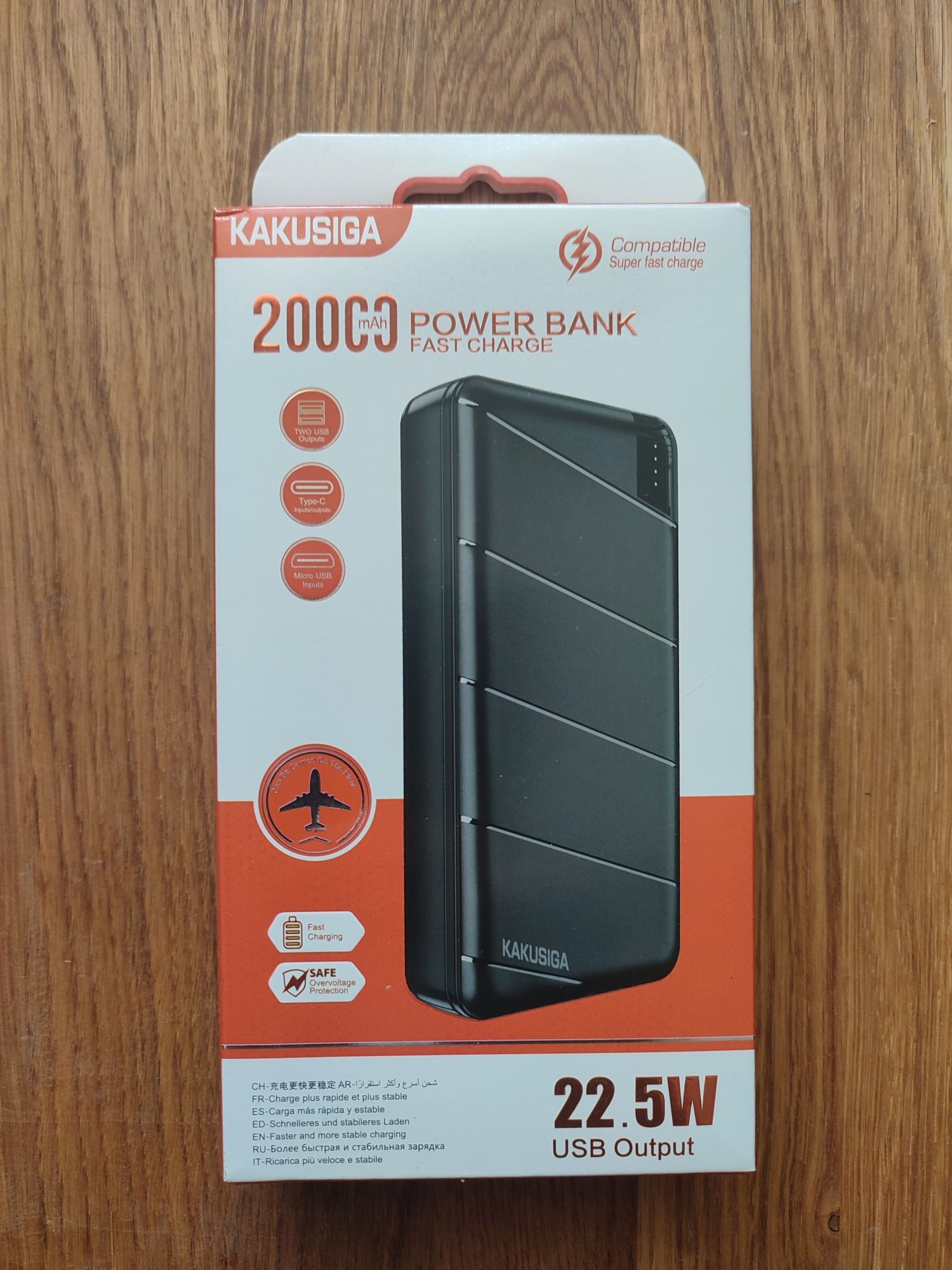 POWER BANK " KAKUSIGA" 20 000 mAh 22,5 w hi