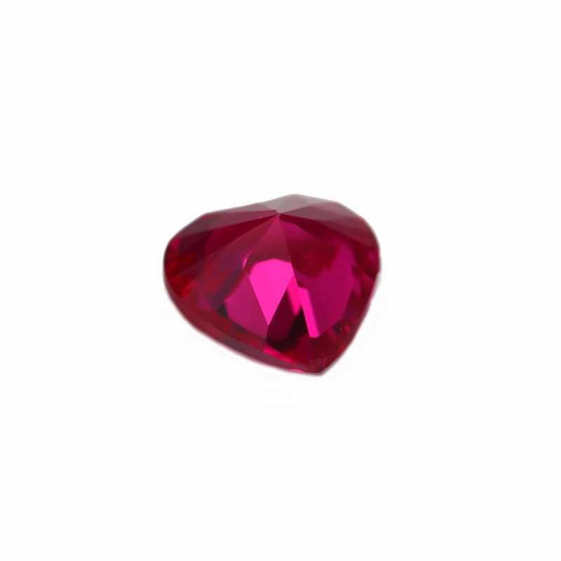 Рубин  камень ювелирный ограненый в форме сердца