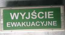 Wyjście ewakuacyjne lampa na ścianę