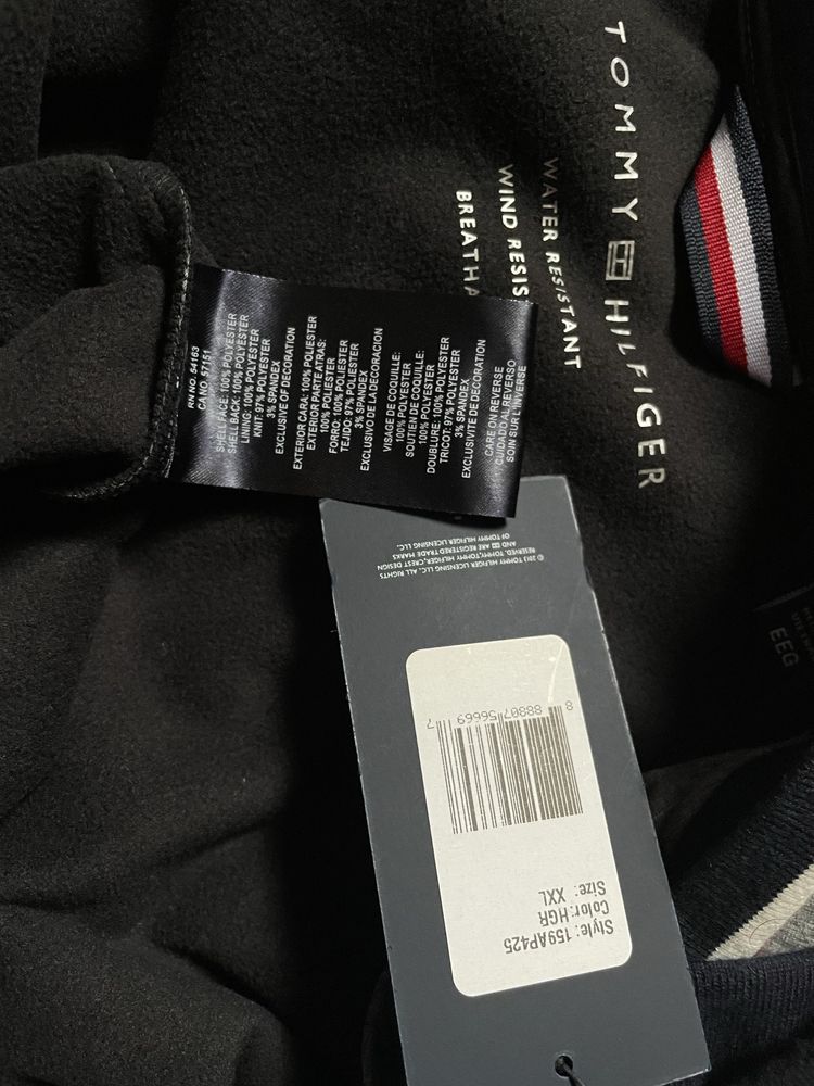 XXL 3XL 52 54 Tommy Hilfiger бомбер куртка вітровка ветровка серая