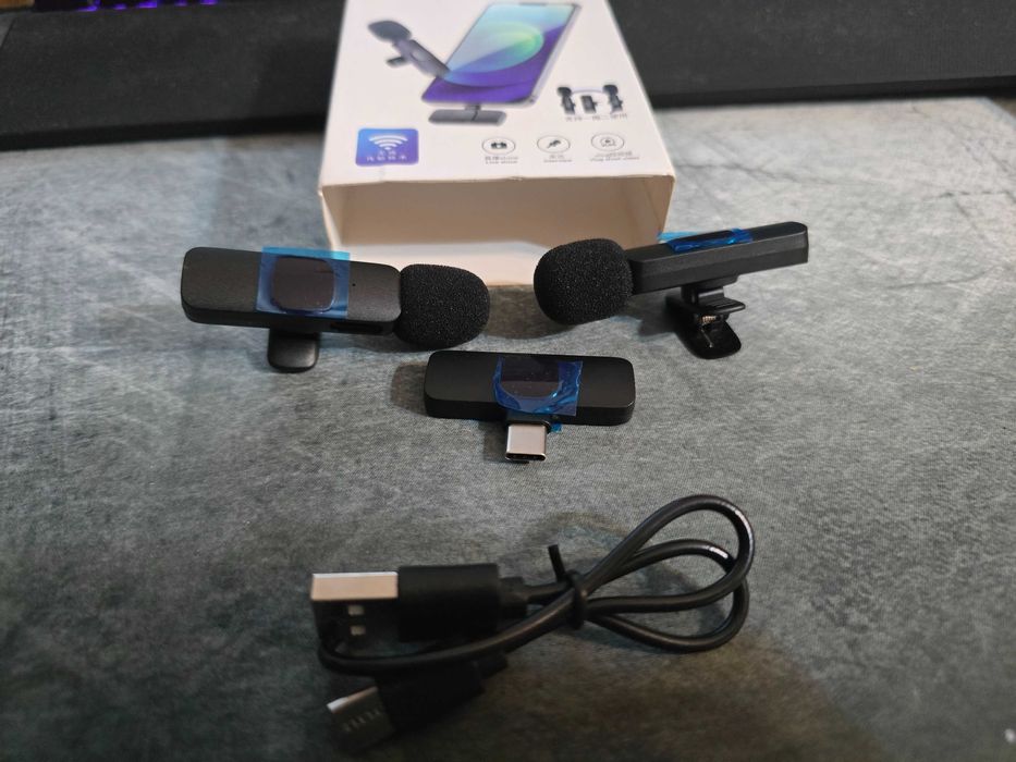 2 Microfones Wireless Type C para Vlog