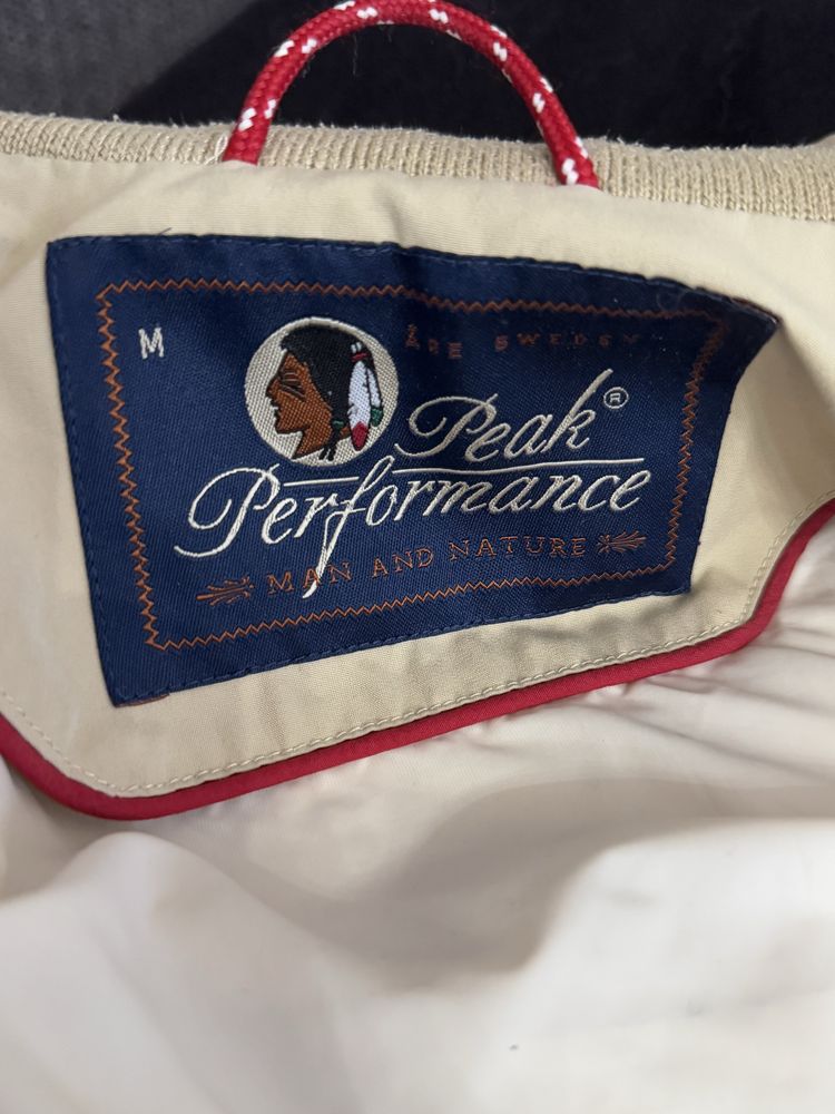 Kurtka harrington M Peak performance bezowa hipe technology vintage