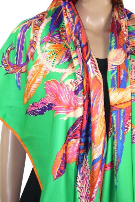 C1-4 Ogromna Jedwabna Chusta SILK Prezent 130x130