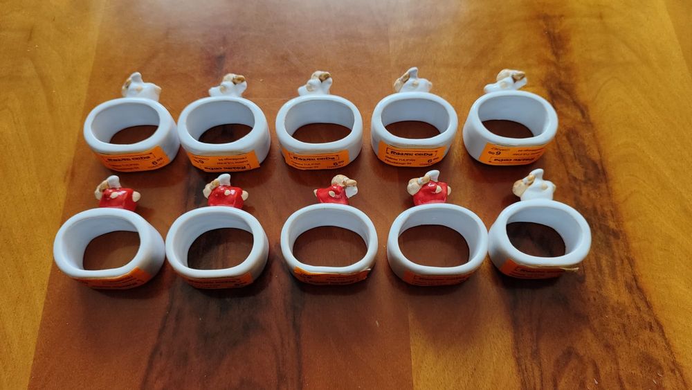 Nowe świąteczne obrączki pierścienie do serwetek