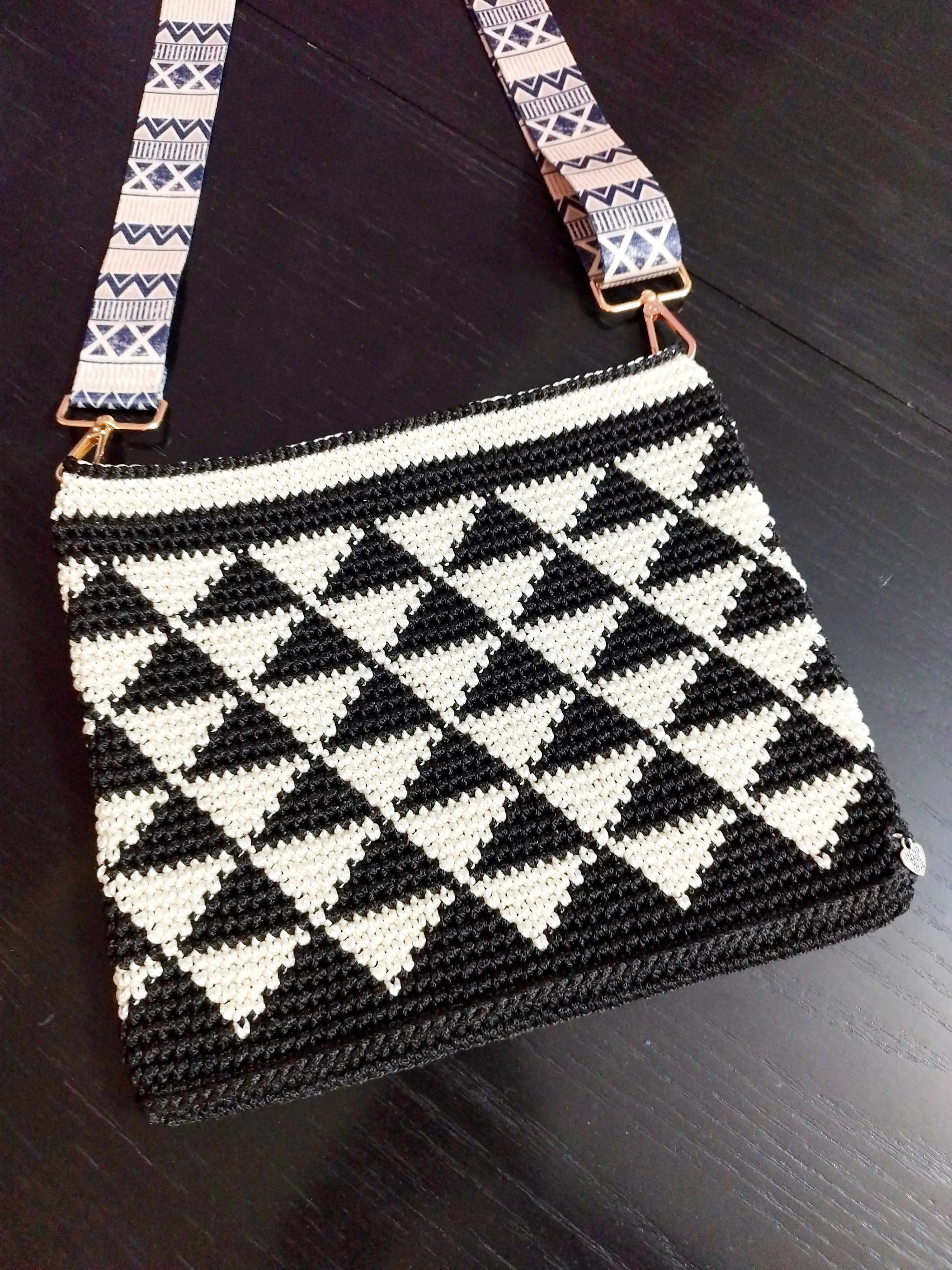 Torba w stylu retro Geometria, torba na ramię, torba listonosza