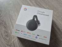 Oryginalny GOOGLE Chromecast 3 Smart TV adapter HDMI - komplet BOX