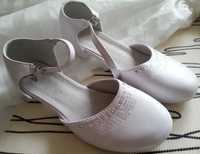 białe buty skórzane dla dziewczynki 34 komunia wesele uroczystości