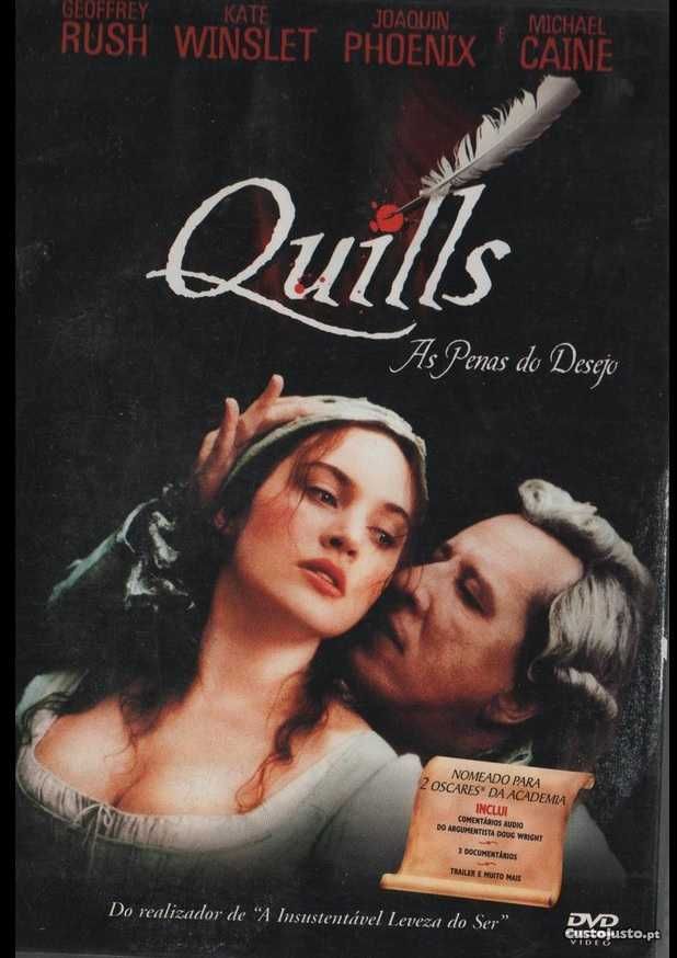 Quills, As Penas do Desejo filme  DVD- maiores 16