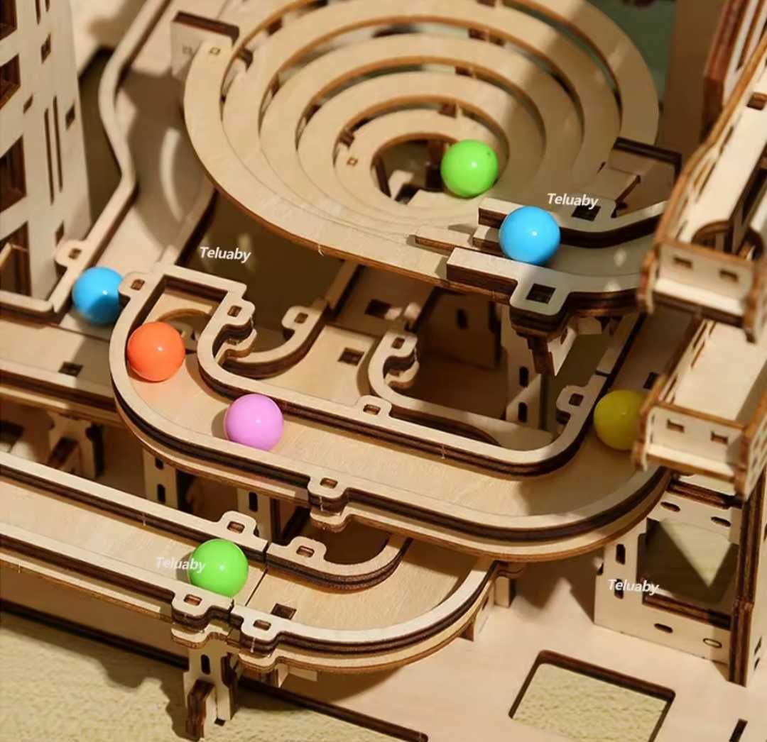 Mechaniczne puzzle 3d, tor kulkowy