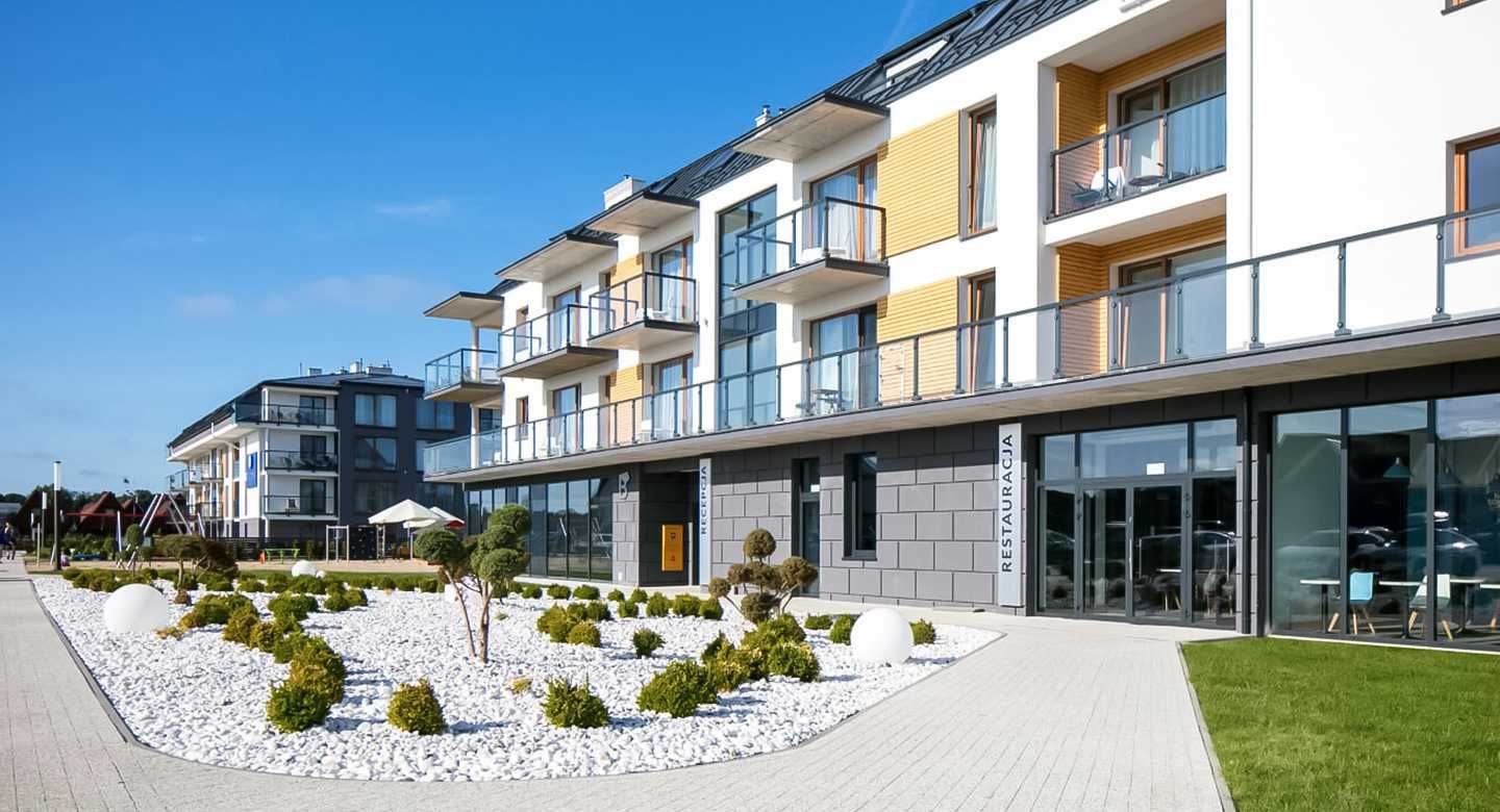 Apartament 47m2 w budynku z basenem wewn., zewn. i sauną. Sarbinowo