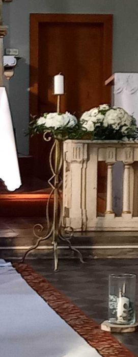 Świeczniki ślubne do ozdoby kościoła 2sztuki