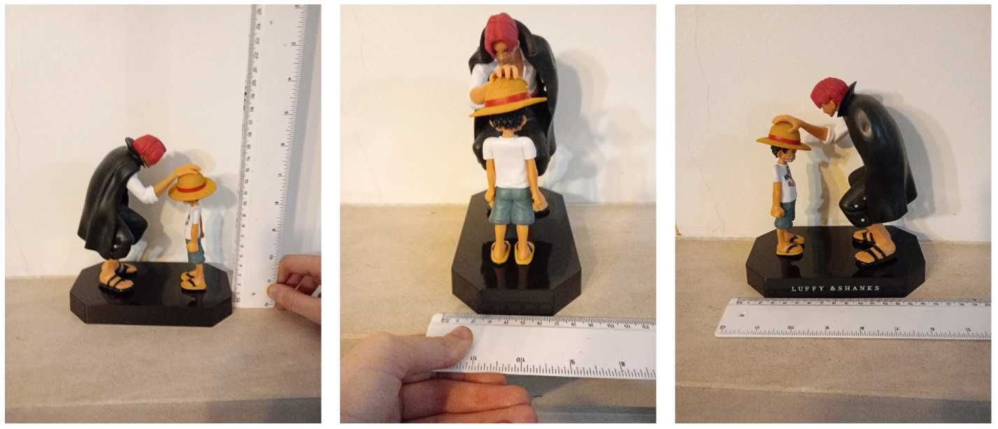 Figura de One piece do Shanks e do Luffy
