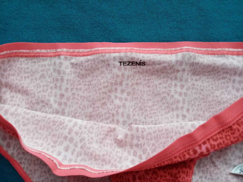 Figi Tezenis rozmiar M bawełna cętki panterka turkus komplet 2szt