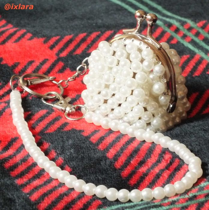 Porta Moedas de Perolas, mini bolsa, opção de presente