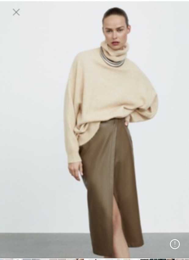 Новая юбка из эко кожи ZARA