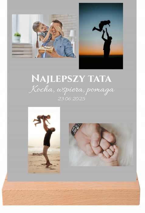 Tabliczka Statuetka Najlepszy Tata Prezent dla Taty Dzień Taty Zdjęcia