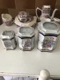 Conjunto 3 potes porcelana jiovet