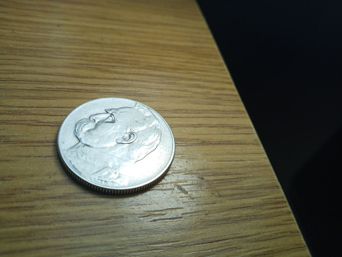 Srebrna Moneta 5 złotych z Marszałkiem Józefem Piłsudskim z 1934 roku