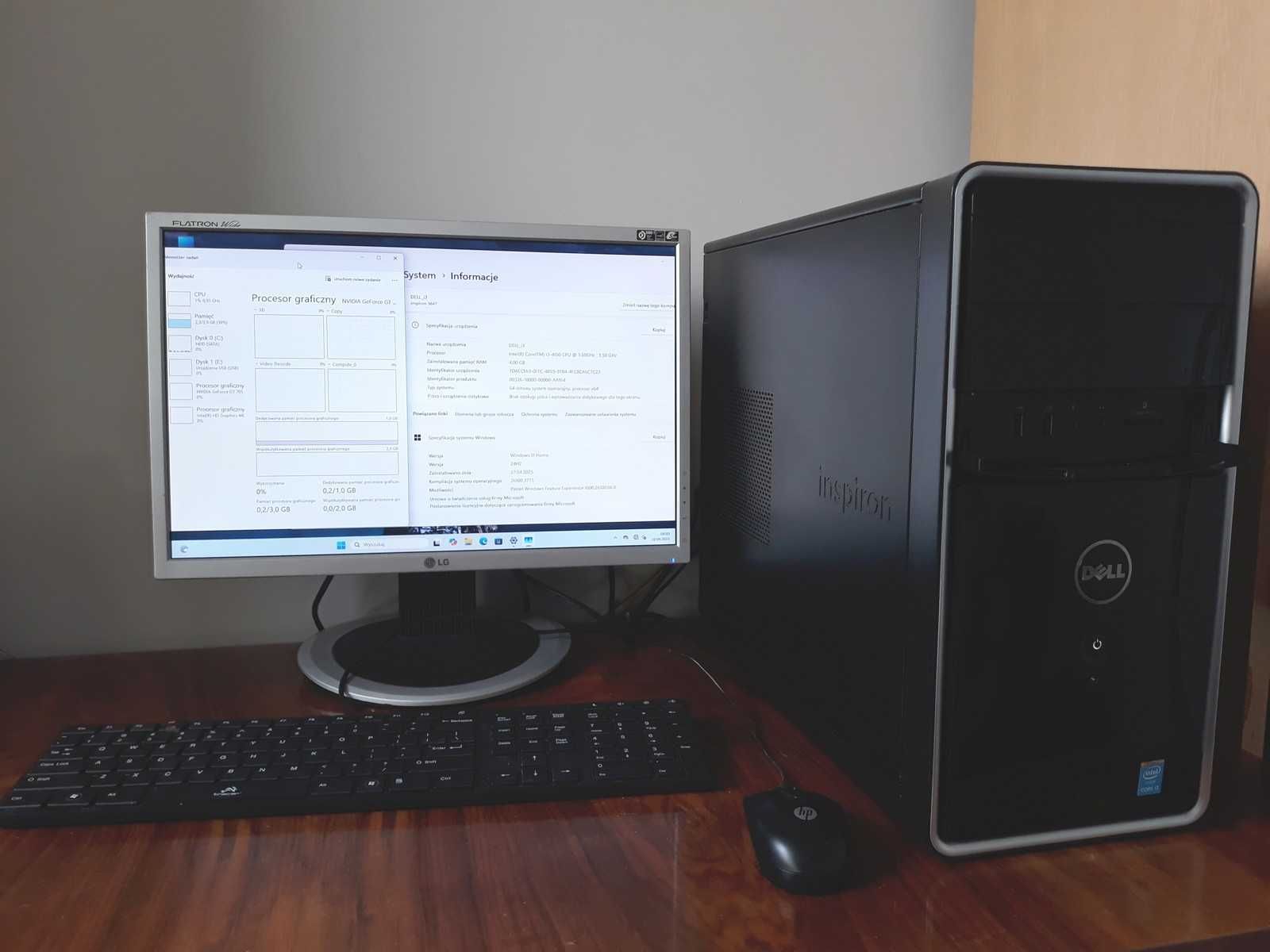 Komputer Dell Inspiron 3847, Intel i3-4150, LG Flatron  l194wt-sf, W11