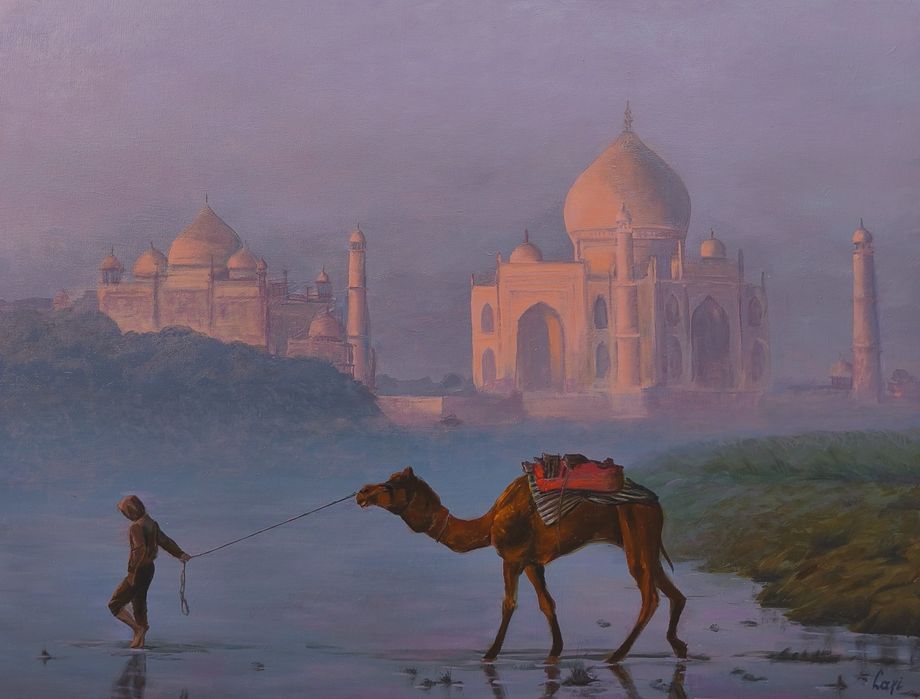 Картина східний пейзаж олійними фарбами на полотні