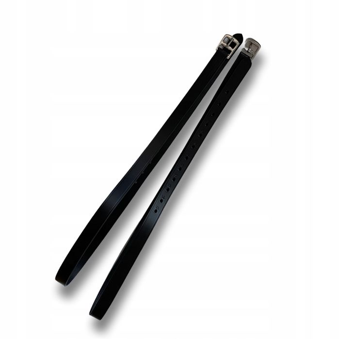 Puśliska skórzane - czarne - 135cm